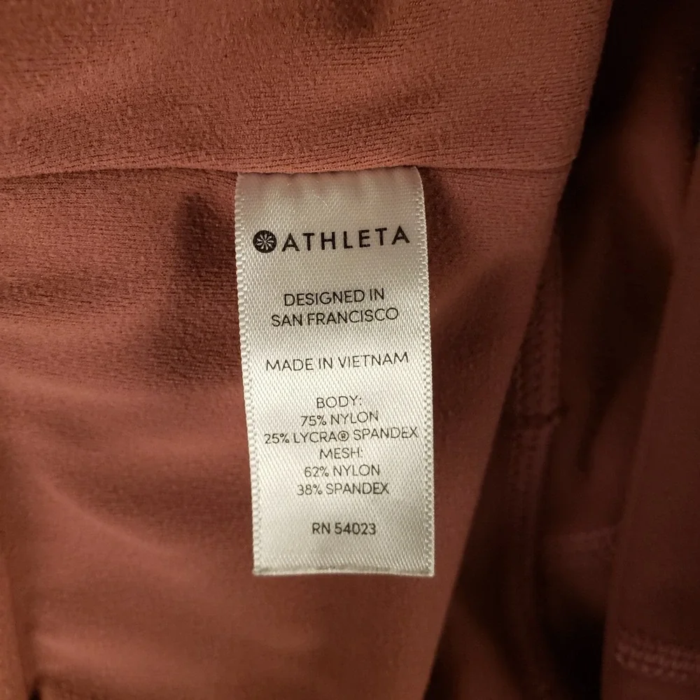 Athleta‎ Yoga Pants Womens S Rose Pink Pull On Compression Leggings Running Gym